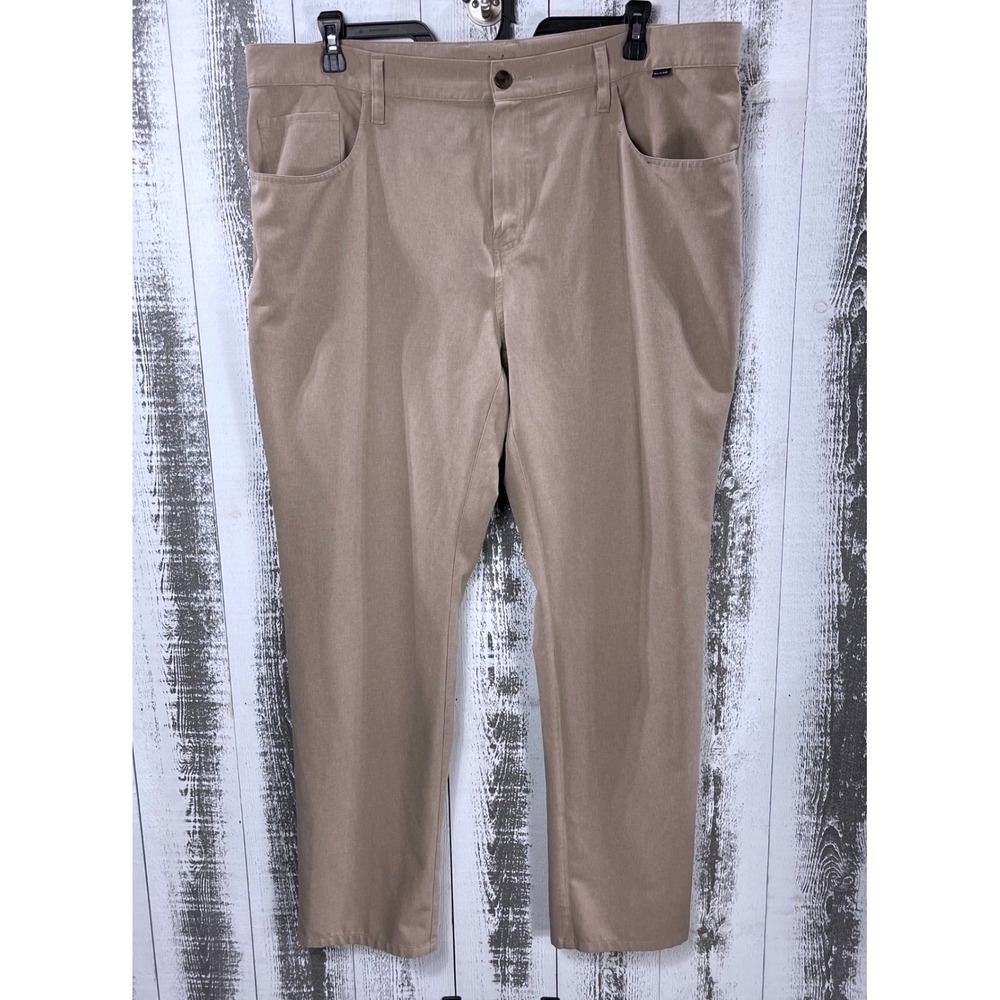 Travis Mathew Golf Pants Khaki Stretch Performance 40 Men Casual Flat Front
